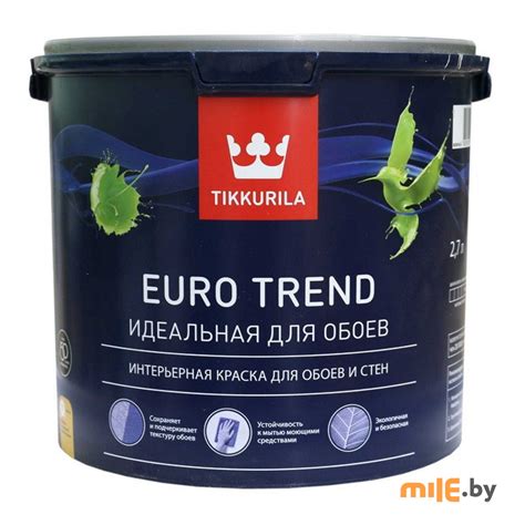 Краска под колеровку интерьерная Tikkurila Euro Trend C 2,7 л купить в ...