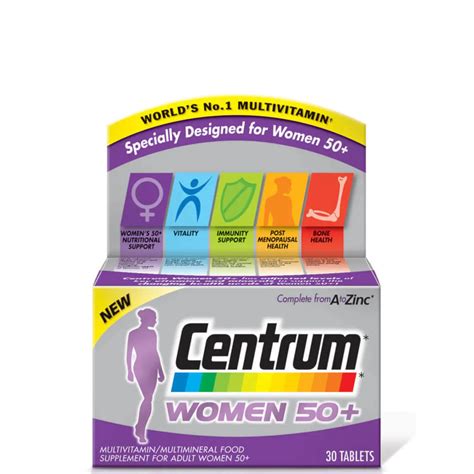 Centrum Women 50 Plus Multivitamin Tablets – (30 Tablets) – JUCORE