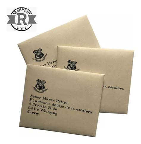 Carta Hogwarts Harry Potter Replica Artesanal Sello Relieve En Venta En