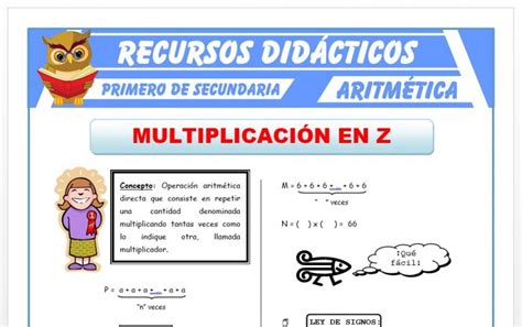 Multiplicaci N De N Meros Enteros Para Primero De Secundaria