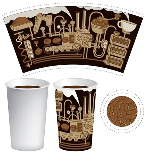 Premium Vector Template For Hot Drinks Paper Cup