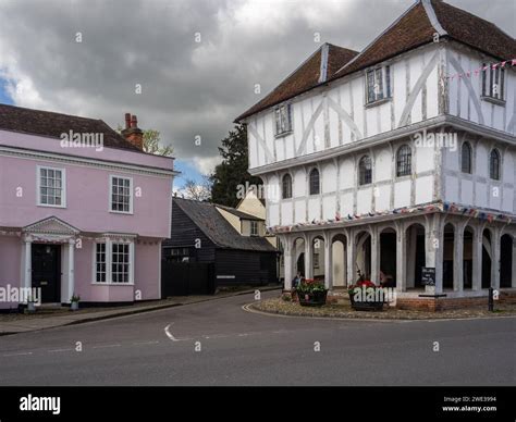 The Guildhall In Thaxted Essex Uk A Three Storey Timber Framed Building From 15th Century Now