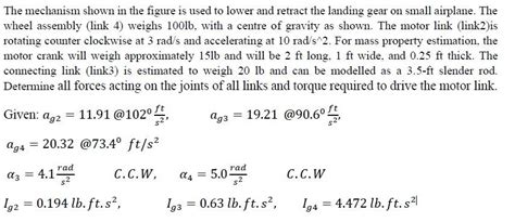 Solved The Mechanism Shown In The Figure Is Used Solutioninn