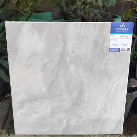 Jual Keramik Lantai 40x40 Hestia Grey Glossy Mulia Accura Kw3