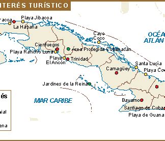 Cuba mapa turistico | Vector maps