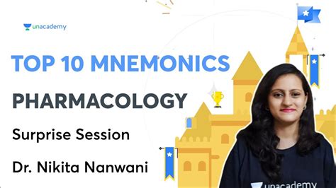 Surprise Session Top 10 Mnemonics Pharmacology Dr Nikita Nanwani Youtube