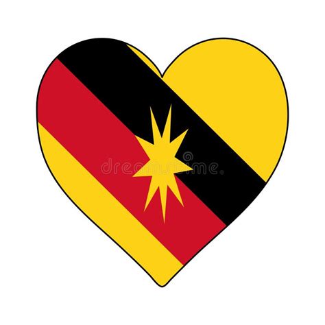 Sarawak Heart Shape Flag. Love Sarawak. State in Malaysia. Visit ...