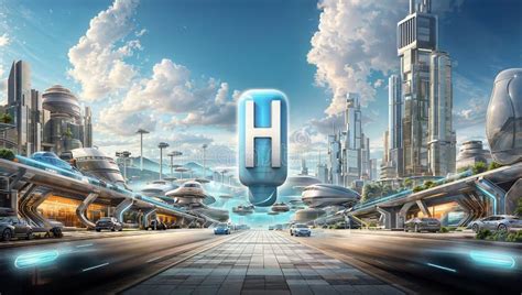 Futuristic Metropolis Hydrogen Powered City With Futuristic Vehicles