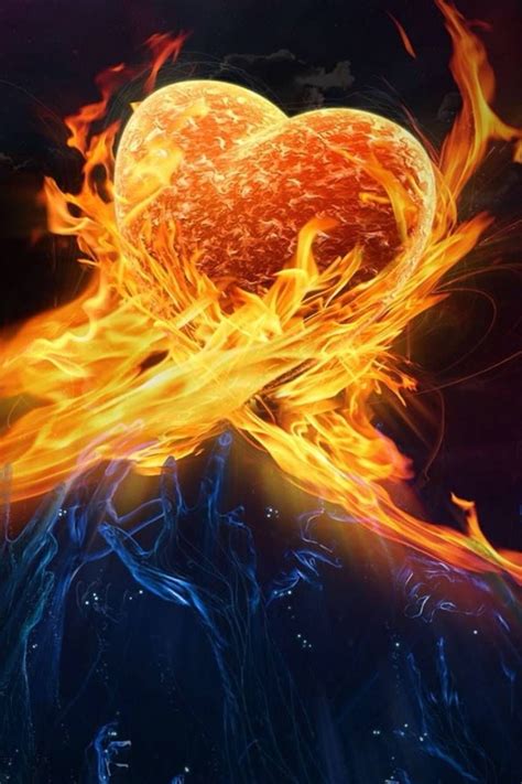 Burning Heart Wallpapers Wallpaper Cave