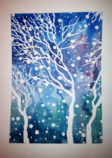 Pin By Annett Brandt On Winter Winter Art Lesson Watercolor Art