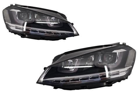 Headlights D Led Drl Volkswagen Golf Vii Silver R Line