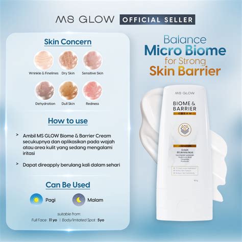 Jual Ms Glow Biome And Barrier Cream 40 Gr Shopee Indonesia