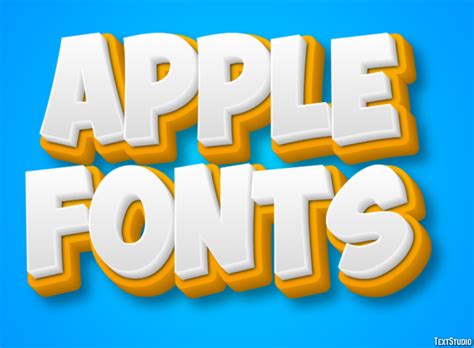 Apple Fonts Text Effect And Logo Design Font