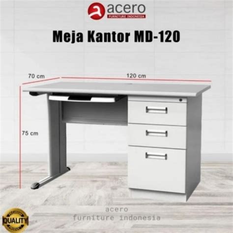 Jual Meja Kerja 1 2 Biro Meja Kantor Acero Md 120 Bahan Besi Lalira