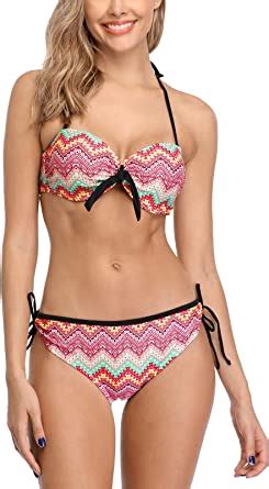 Charmleaks Women Triangle Bikini Set Padded Swimming Costume Amazon