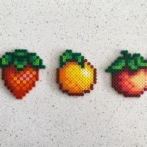 Stardew Valley Fruitsseries Pixel Perler Beads Art Can Be Fridge