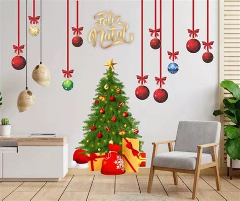 Novidade Em Decoração Para O Natal Kit De Adesivos De Parede Frete Grátis