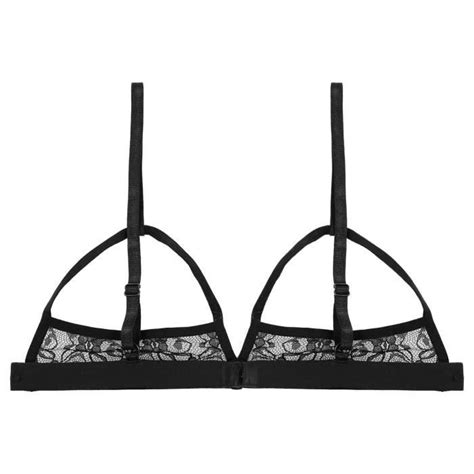 Freebily Femme Soutien Gorge Ouvert Sexy Bra Lingerie de Nuit Coquine Brassière Sexy Sein Nu