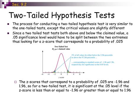 PPT Section 9 2 Hypothesis Tests For Population Means PowerPoint