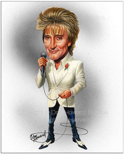 Rod Stewart Limited Edition Celebrity Caricature By Don Howard