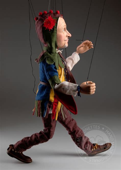 Medieval Man In A Jester Costume Custom Made Marionette Marionettescz