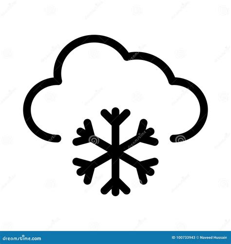 Icono De La Nieve De La Nube Stock de ilustración Ilustración de