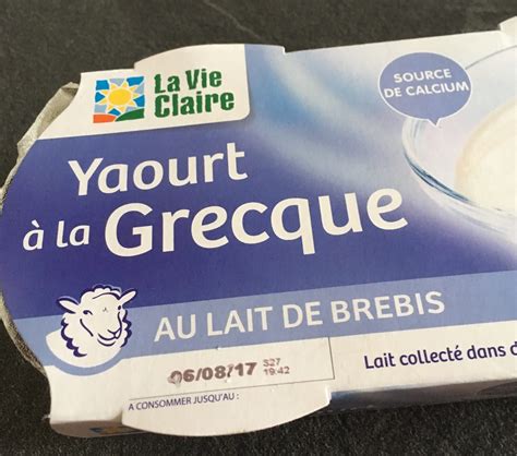 Yaourt à la Grecque au Lait de Brebis La Vie Claire 2 x 150 g