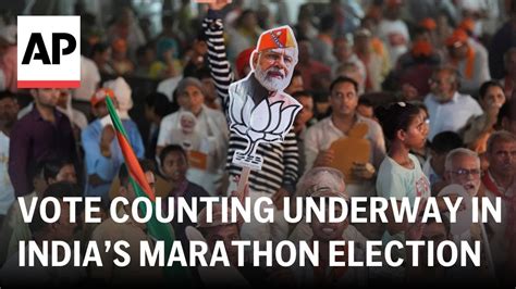 India Election 2024 Live Vote Counting Underway Modi Widely Tipped To Win Third Term Youtube