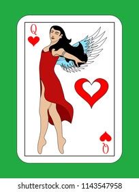 Girl Bikini Playing Cards On White Stock Vector Royalty Free