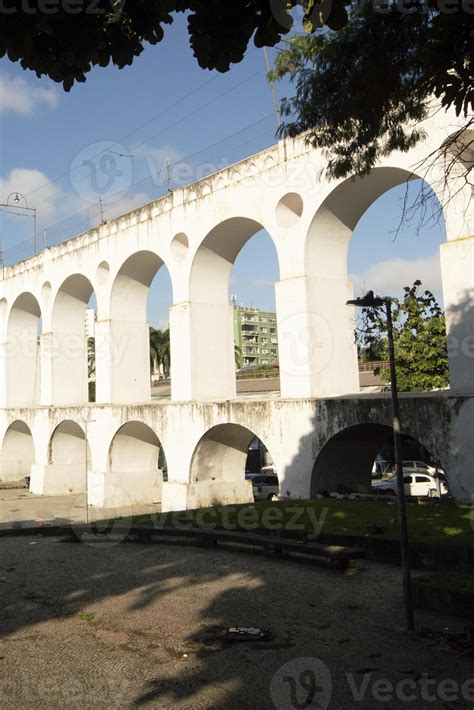 Landmark White Arches Of Arcos Da Lapa In Centro Of Rio De Janeiro