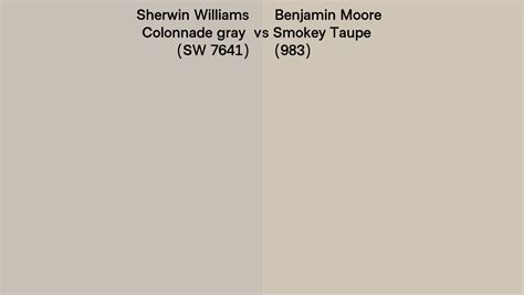 Sherwin Williams Colonnade Gray SW 7641 Vs Benjamin Moore Smokey