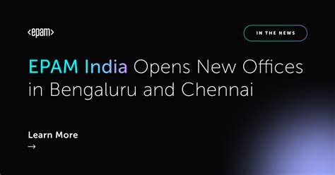 EPAM Opens New Offices In Bengaluru Chennai EPAM