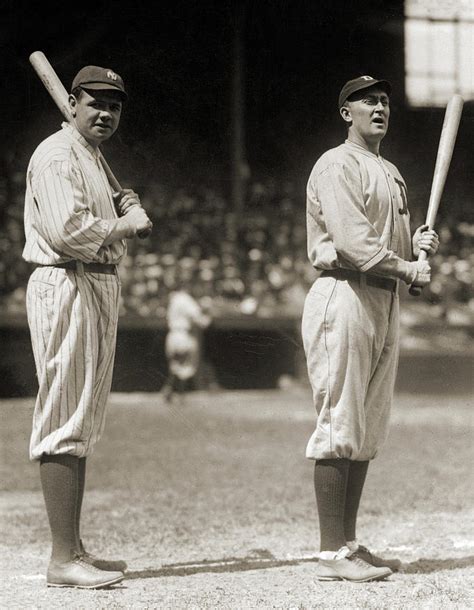 Babe Ruth And Ty Cobb Greatest Baseball Players 1920 Painting By