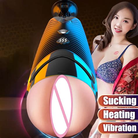 Automatic Male Masturbato Trainer Cup Sucking Real Pussy Smart Voice Handsfree Realistic Vagina