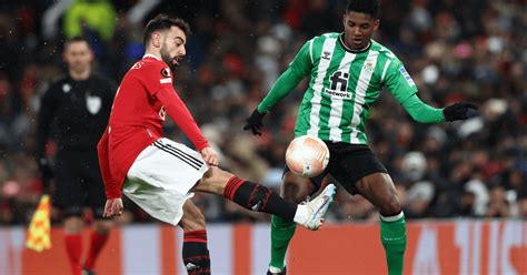 Alineaciones Real Betis Vs Manchester United Formaciones