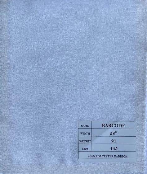 Plain Solids Cloth Barcode Fabric Polyester GSM 50 100 GSM At Rs