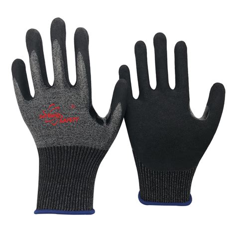 Srsafety 18 Gauge Cut Resistant A3c Nitrile Coated Gloves Thumb