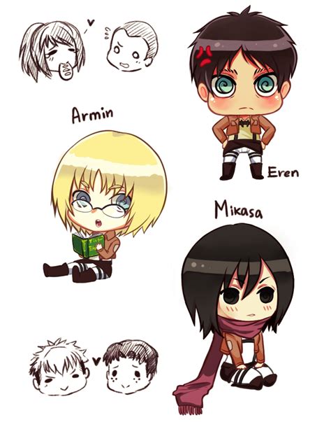 Snk Chibis By Yukihyo On Deviantart Chibi Attack On Titan Anime