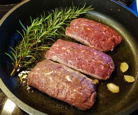 Rosemary lamb steaks stock photo. Image of herbs, barbecue - 199187404