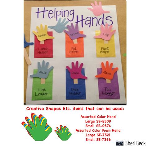 Teach Responsibility In The Classroom With A Helping Hands Chart For