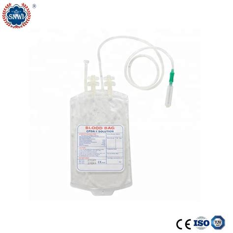 CE GMP Certificated Medical PVC 450ml Single Cpda 1 Blood Collection