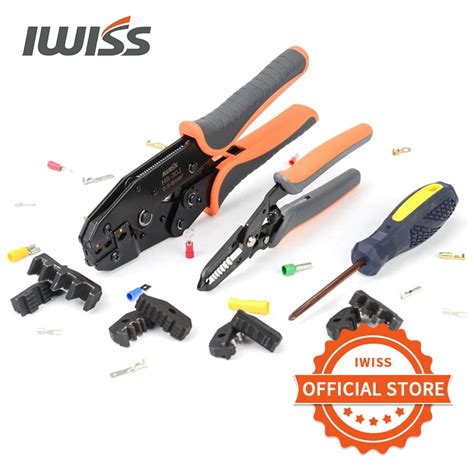 Iwiss Hs J Crimping Tool Kit Wire Stripper Cable Cutter For Non