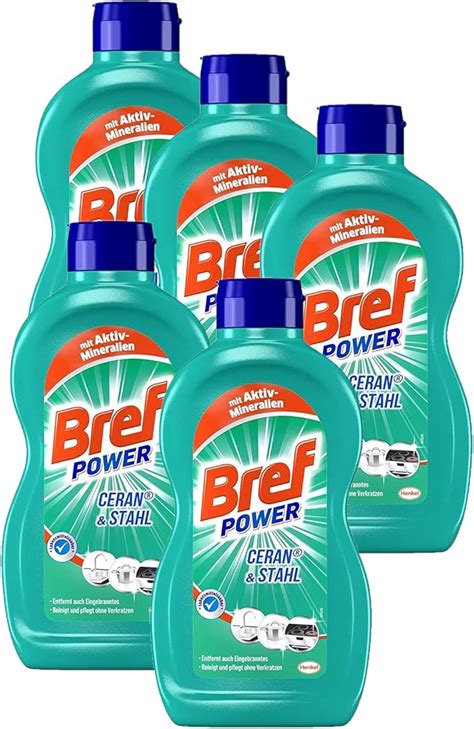 Bref Power Ceran Stahl Reiniger 5x 500 Ml Entfernt Auch