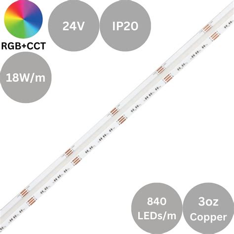 Rgb Cct Cob Led Strip W M Vdc