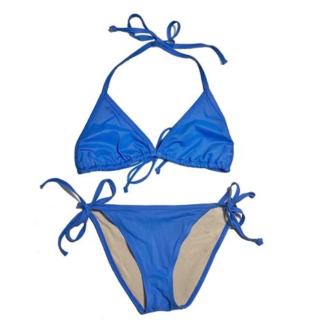 Victorias Secret Blue String Bikini Set Small Gem