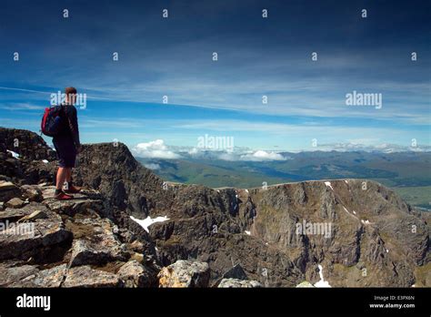 The Summit Of Ben Nevis Britain S Highest Mountain Lochaber Stock