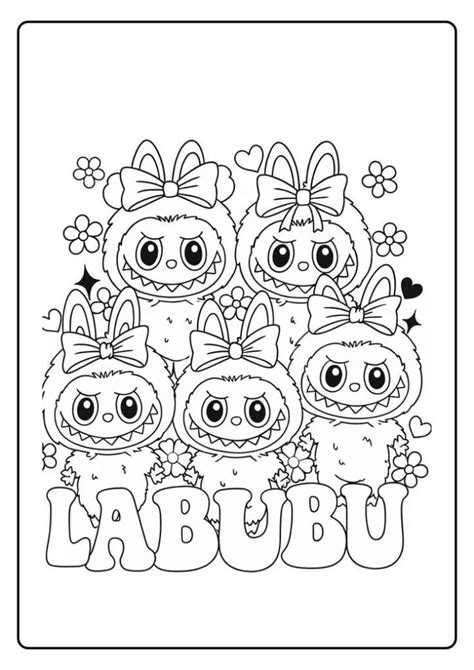 Labubu para Colorir: 15 Desenhos Grátis para Imprimir (PDF)