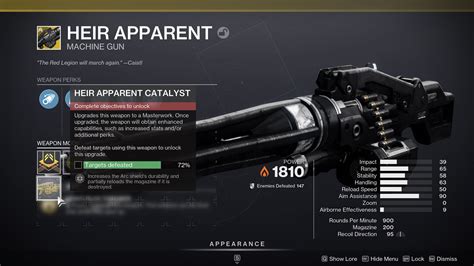 Destiny 2 Heir Apparent: Competitive Catalyst: How to get it