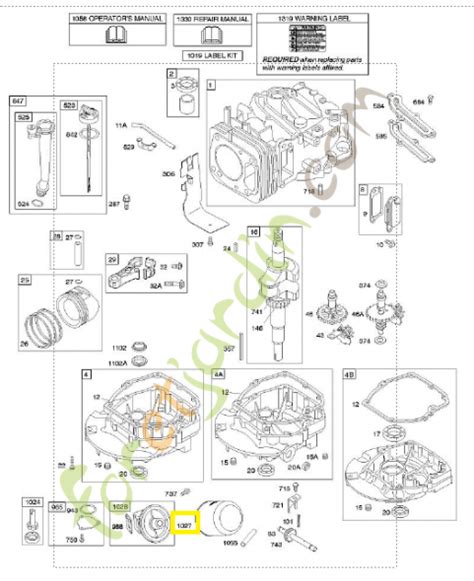 692513 Filtre huile Briggs Stratton Pièce de détachée pour moteur