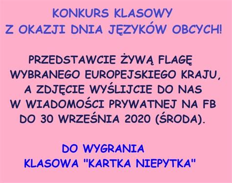 Konkursy Z Okazji Europejskiego Dnia J Zyk W Obcych